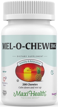 Extra-Strength Mel-O-Chew 3 MG Kosher Chewable Melatonin, Berry Flavor (200 Count)