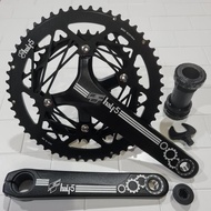 Crankset Double Speed Gt Ht2 39 53 39T 53T Crank Chainring Litepro