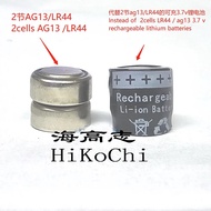 Instead of 2cells AG13 LR44 CR1/3N rechargeable lithium battery  3.7V 110mAH (2 batteries+1 charger)
