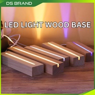 LED LIGHT WOODEN BASE  /  7 COLOUR USB 5W CONTROLLER