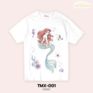 เสื้อยืดคอกลมPower 7 Shop เสื้อยืดการ์ตูน The Little Mermaid ลิขสิทธ์แท้ DISNEY (TMX-001) S-5XL