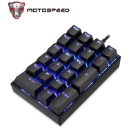 MOTOSPEED K23 Mechanical Numeric Keypad Wired 21 Keys Mini Numpad LED Backlight Keyboard for Cashier