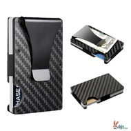 Men Multifunctional Card Holder Anti-Magnetic Metal Aluminum Card Case Anti-theft RFID Credit Card W