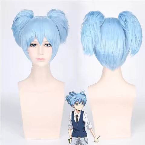 HAIRJOY Synthetic Hair Cosplay Wig Shiota Nagisa in Assassination Classroom‌ Light Blue Costume Wig 