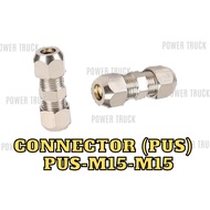 CONNECTOR BRASS (PUS) M15-M15 - PUS-M15-M15