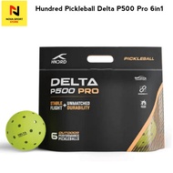 Hundred Pickleballs DELTA P500 Pro 6in1 Contains 6 Neon Yellow