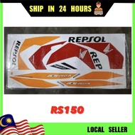 Honda RS150 Body Sticker (REPSOL) rs 150 RS150R REPSOL BODY COVER SET STICKER STIKER STRIPE STRIKE COVERSET BODYSET