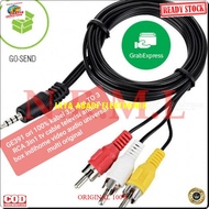 MERAH PUTIH G391 RCA CABLE 3.5mm AUDIO VIDEO 1.5 Meters 3IN1 SOUND Image DVD TV AMPLI SOUND SPEAKER 