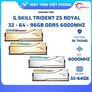 COMPUTER RAM GSKILL TRIDENT Z5 ROYAL RGB GOLD - SLIVER 16GB 32GB DDR5 6000 - 6400MHZ