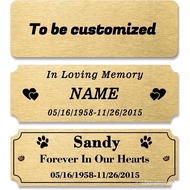 Personalized Engraved Name Plate, Brushed Solid Brass Frame Plaque with Adhesive Backing or Screws f