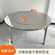 Round Table Dining Table Conjoined Round Table Stainless Steel Turntable N5 New Style Foldable Large