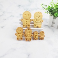 Christmas Gingerbread Man Mold Japanese Cute Cartoon Large Size Small Size Fondant Cutting Mold DIY 