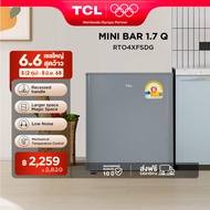 TCL ตู้เย็นมินิบาร์ ขนาด 1.6 Q สีเงิน/ขาว จัดส่งฟรี รับประกัน 10 ปี รุ่น RT04XFSDG  ไร้เสียงรบกวน เห