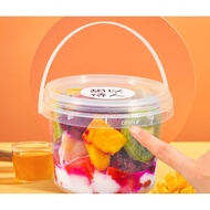 FLOWSY Balang Kuih Bekas Cocktail Buah Potong 300ML Round With Handle
