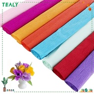 TEALY Crepe Paper, DIY Thickened wrinkled paper Flower Wrapping Bouquet Paper, Funny Handmade flowers Production material paper Packing Material