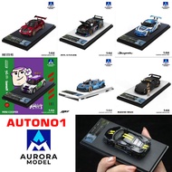 Porsche Ferrari Nissan GT3 F8XX F9 Mini cooper metal Model with mica box 1:64 scale Aurora Model