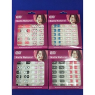 24 PAINTED NAILS WITH NAIL WRAPS & NAIL GLUE