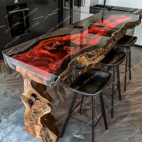 TT Epoxy resin river table coffee table creative personality small apartment living room home simple