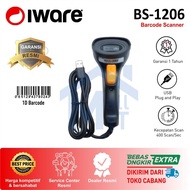 Code Barcode Scanner Iware Batang 1D Bs1206 Bs-1206 Bs 1206 Wired