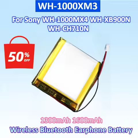 1300mAh 1600mAh NEW Battery WH1000XM3 For Sony WH-1000Xm3 WH-1000MX4 WH-XB900N WH-CH710N Wireless Bl