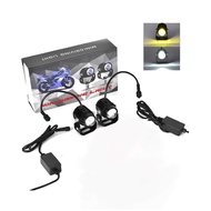 PECHAM 2PCS Mini Driving Light 8000LM 4Modes Led Light Motor Car Headlight with Relay Motorcycle Mot
