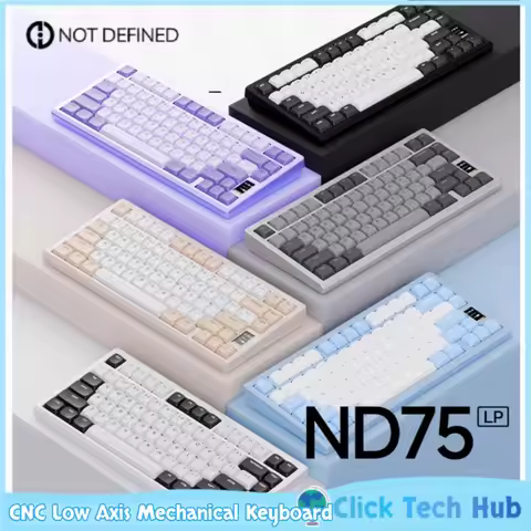 Ndnh Nd75lp Aluminum CNC Low Axis Mechanical Keyboard Wireless Bluetooth Tri Mode Customized Rgb Qui
