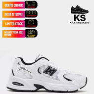 Sepatu Sneakers Pria Wanita NB 530 White Black