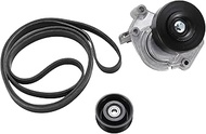 binopoly 90K-38173A (3PCS 38173，36026，K060908) Serpentine Belt Drive Component Kit Fit For Tundra 20
