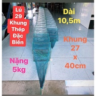 Special wire trap with 29 steel frame, length 10.5m, weight 5 kg, size 27 x 40cm - And solid wire tr
