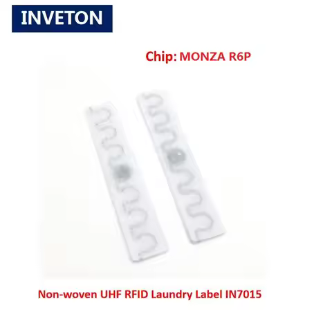 passive washable woven UHF Monza R6P fabric RFID Laundry tag EPC C1G2 for hotel towel tracking manag