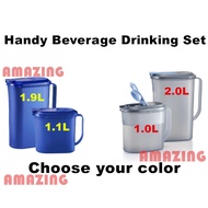 Tupperware Handy Beverage Drinking Set/ Handy Pitcher/ Pitcher/ Jar Air/ Picnic jug/ Water jug