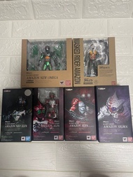 Kamen Rider 幪面超人 SHF 已開盒 已開盒 Amazon亞馬遜。New Omega、Amazon、New Alfa、Amazon Alfa (2nd season ver白眼）、Amaz