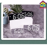 Sound Control Mirror LED Digital Clock Table Clock Alarm Clock LED Clock Digital Jam Digital Jam Mej