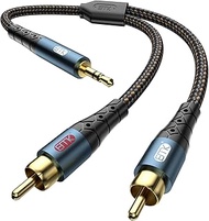3.5mm to 2RCA Stereo Cable RCA Male to 3.5 mm AUX 1/8 Stereo Jack Cables Nylon Braided Splitter AUX 