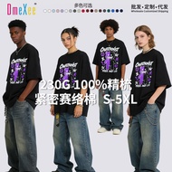 夏季街头男装短袖骷髅印花男士重磅230g纯棉上衣潮流t恤Summer Street Men's Short-sleeved Skull Print Men's Heavy hengzaovq9401.