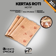 [ 10 SHEETS ] Patterned Baking Paper 28 x 38 CM | Sandwich Bread Base | Baking Paper Motif | Foodgra