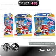 LILIN Deli Super Wings Wax Crayons 8*90 Round Barrel EC21000 EC21020