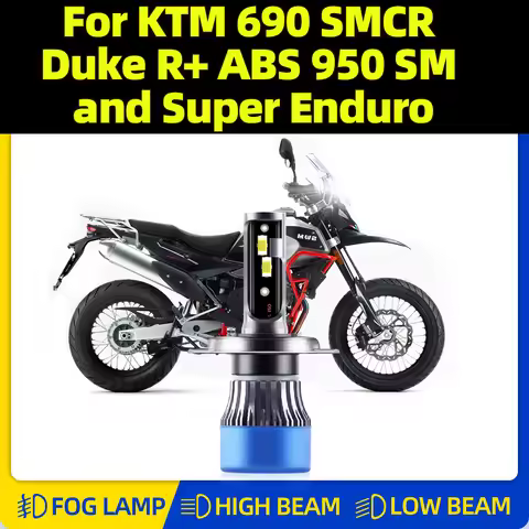 H4 Motorcycle LED Headlight Bulb High Low Beam 12V 10000Lm Moto Lamp For KTM 690 SMCR Duke R+ ABS 95