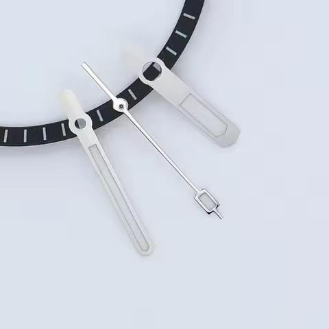 Silver 62Mas Aiguille Watch Hands NH35 Hands Diver Needles C3 Lumen Pointer for Seiko Mod Replacemen