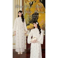 AMELIE - Silk ao dai set with embossed patterns - Thien Huong set Ame424 ao dai vietnam ao dai set