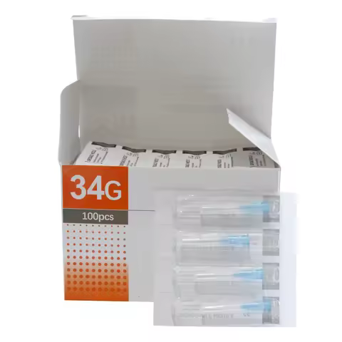 34G Tattoo Needle 34g needles 1.5mm 2.5mm 4mm For Beauty injection syringe filler Safety Needle Hand