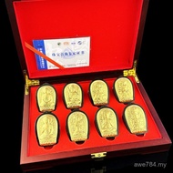 Hetian Benming Buddha Pendant Benming Buddha Live Style Eight Patronus Pendants Zodiac Gold Inlaid J