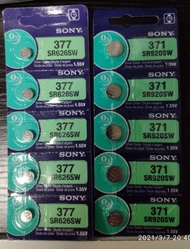 全新 日本Sony 3款 手表計數機電筒燈電池 🔋 SR626SW 377 1.55v  SR920SW 371 1.55V SR416SW 337 1.55v #每排5粒為單位 #鈕扣電池