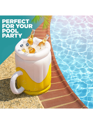 1入組充氣式PVC冰桶派對啤酒冷卻器，適用於夏日派對裝飾、海灘泳池派對酒吧