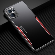 Oppo Reno7 5G/Reno7 Pro 5G Case ,EABUY Electroplated Metal Back Panel + Soft TPU Bumper Double Shockproof Protective Case