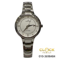 J.Bovier Fashions White Dial Silver Stainless Steel Band Ladies Watch B26-20012_AAB