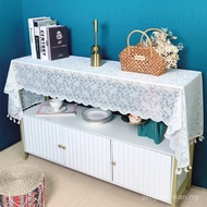 French White Lace Tablecloth Rectangular American Country ins Style Coffee Table Cloth Table Chair B