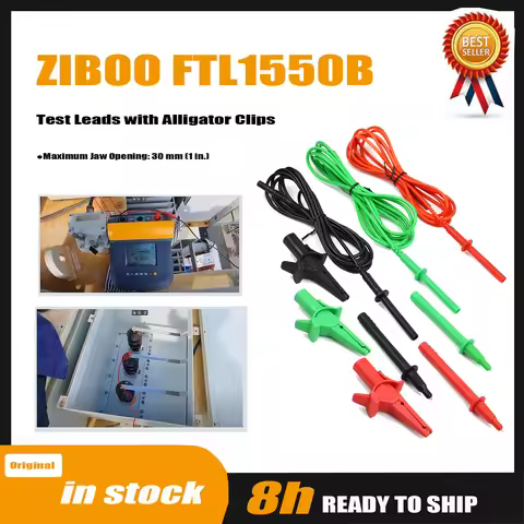 ZIBOO FTL1550B Test Leads with Alligator Clips for 1550C FC /1555 FC Insulation Tester Compatible wi