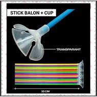 Cup Balloon Sticks Contains 20 Small Balloon Sticks Bogor