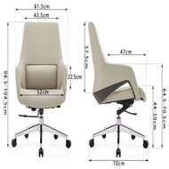 S/🔑Computer chair  Western Leather Boss Chair  Comfortable Long-Sitting Office Chair Ergonomic Chair Lifting Office Swiv
